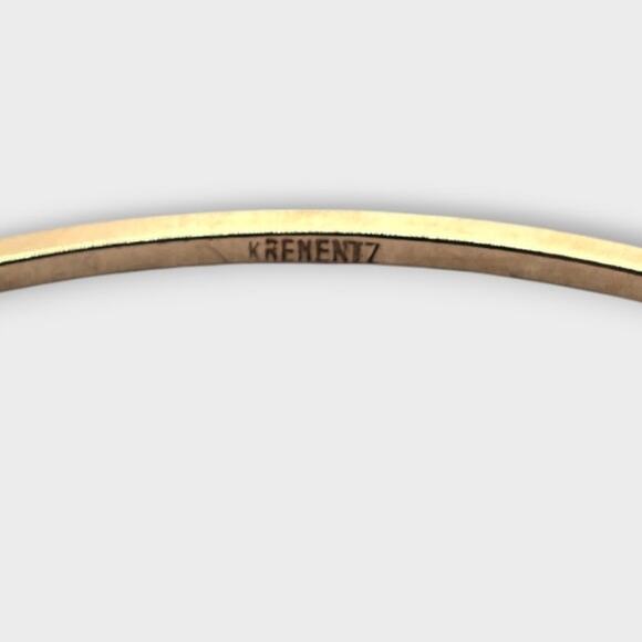 Vintage Krementz Gold-Tone Bangle Bracelet - Picture 5 of 7